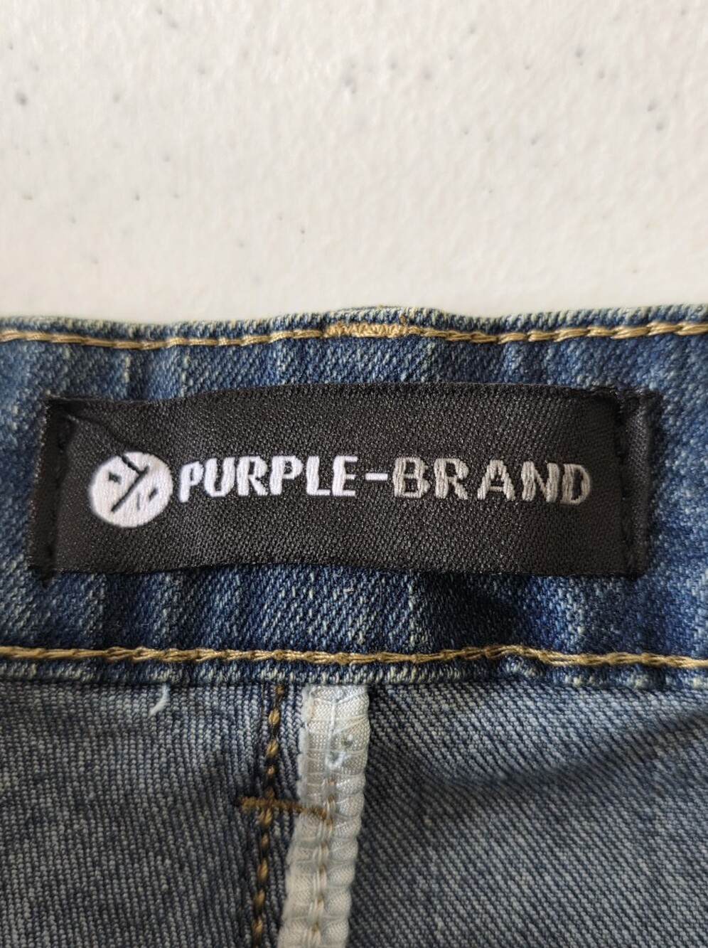 Purple Brand Paint Splatter Jeans Size W-30 Distressed Faded Denim Edgy NEW - Picture 13 of 16